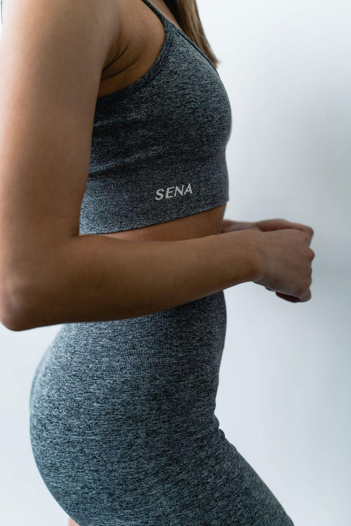 Charcoal Sports Bra - Sena Active
