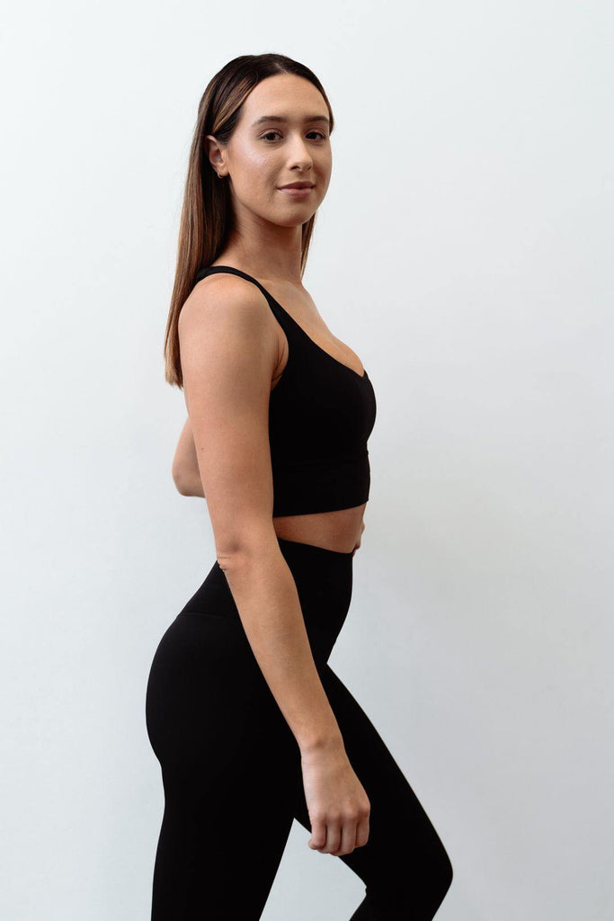 Classic Black Sports Bra - Sena Active