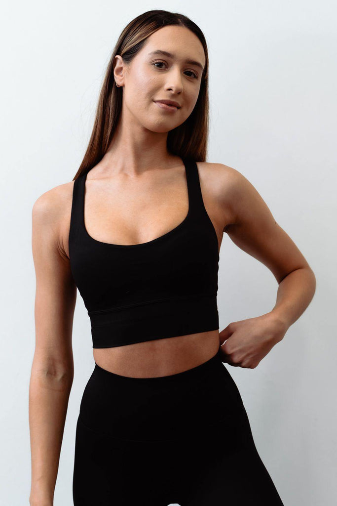 Classic Black Sports Bra - Sena Active
