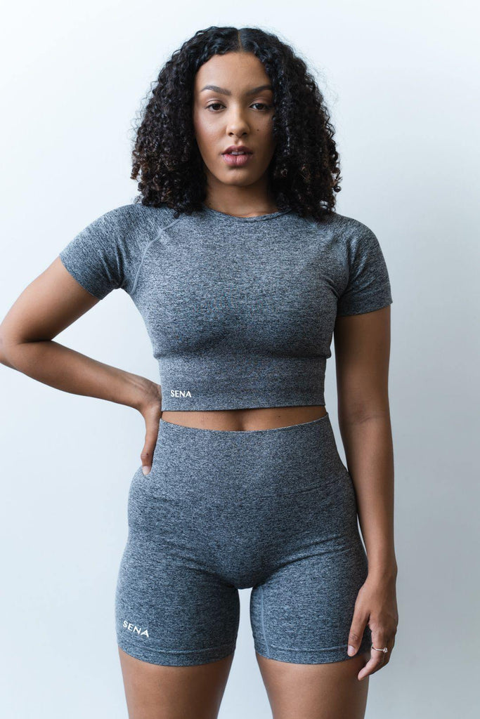 Charcoal Crop Top - Sena Active