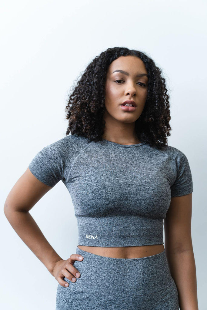 Charcoal Crop Top - Sena Active